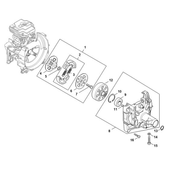 Clutch & Housing for Stihl FS461