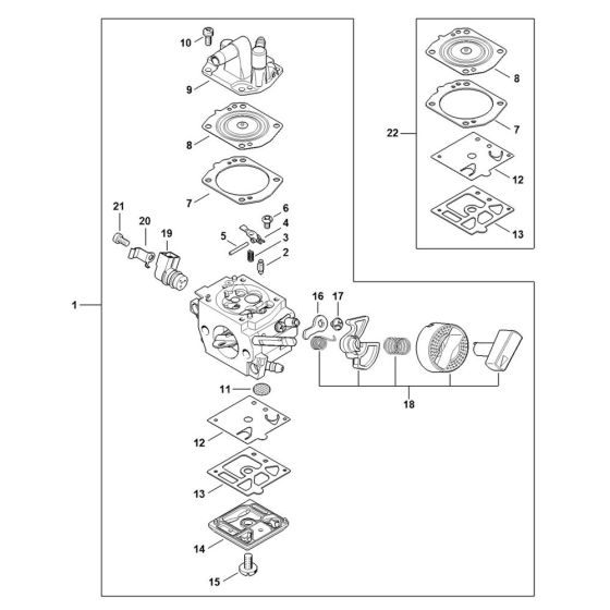 Carburettor Assembly for Stihl FS491