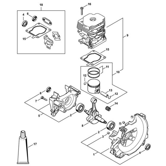 Crankcase, Cylinder Assembly