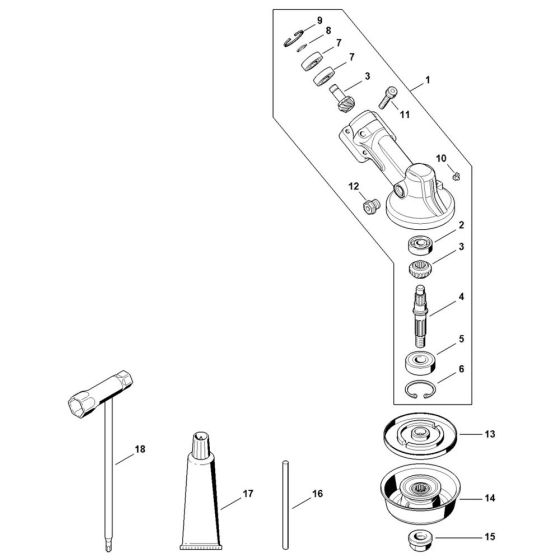 Gear Head Assembly for Stihl FSA130R