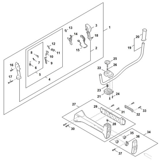 Handle Assembly for Stihl FSA200