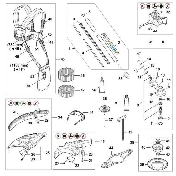 Stihl FSA200 Trimmer Parts