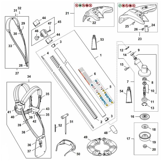 Stihl FSA80 Trimmer Parts