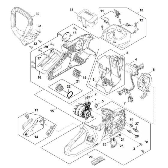 Stihl MSA220 C-B Assembly