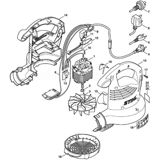 Stihl SHE81 Shredder Parts