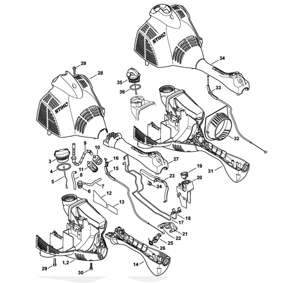 Stihl FS40 FS50 Motor Housing
