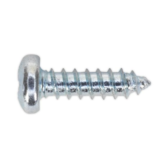 Self Tapping Screw 3.5 x 13mm Pan Head Pozi Zinc DIN 7981CZ Pack of 100 Sealey Part No. STPP3513