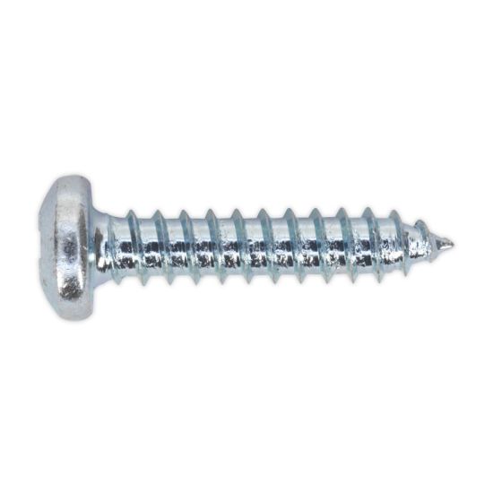 Self Tapping Screw 4.2 x 19mm Pan Head Pozi Zinc DIN 7981CZ Pack of 100 Sealey Part No. STPP4219