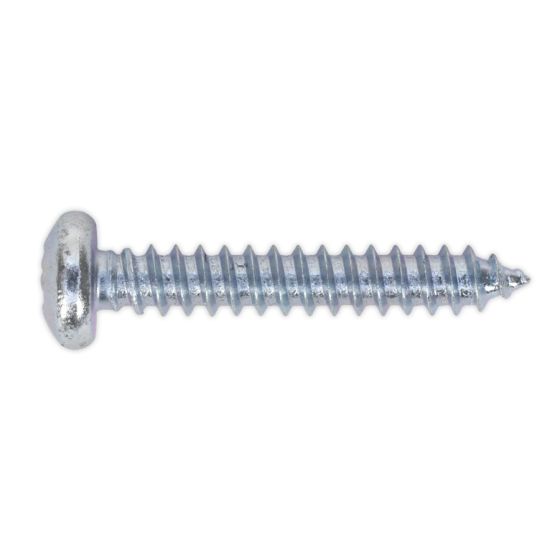 Self Tapping Screw 4.2 x 25mm Pan Head Pozi Zinc DIN 7981CZ Pack of 100 Sealey Part No. STPP4225