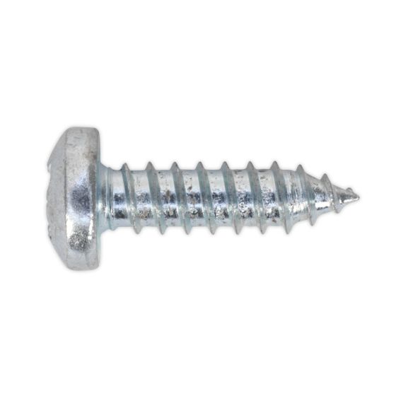 Self Tapping Screw 5.5 x 19mm Pan Head Pozi Zinc DIN 7981CZ Pack of 100 Sealey Part No. STPP5519