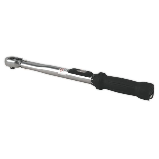 Torque Wrench Locking Micrometer Style 3/8"Sq Drive10-110Nm(10-80lb.ft) Calibrated Sealey Part No. STW200