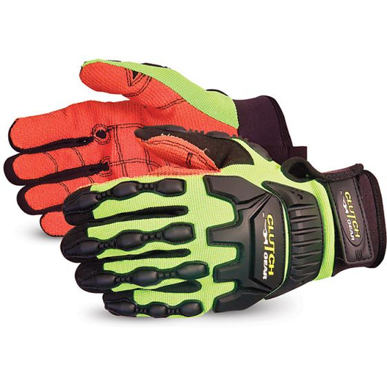 Clutch Gear Glove Armortex Palm Oilfield Impact Protection Lime Yellow XL