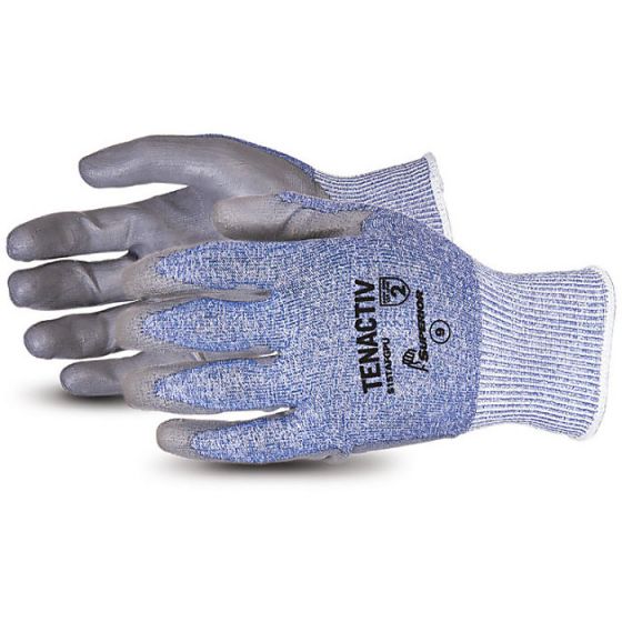 Tenactiv Composite Glove Knit Cut-Resistant c/w Polyurthane Palms Grey 07