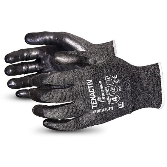 Tenactiv Composite Knit Glove Filament Fibre Level-5 Cut-Resistant Black 05