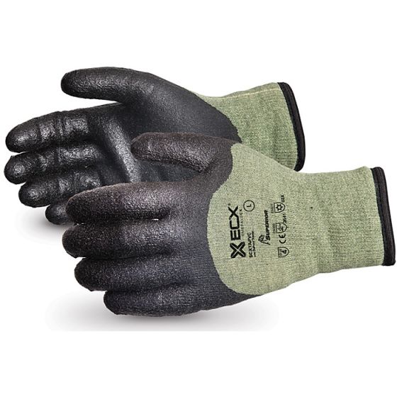 Emerald CX Winter Glove Kevlar/Steel Knit Cut Protection PVC Palm Black L