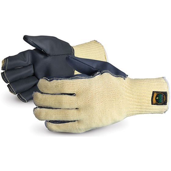 Cool Grip String-Knit Glove Heat-Resistant Silicon/Kevlar Palm Blue MED