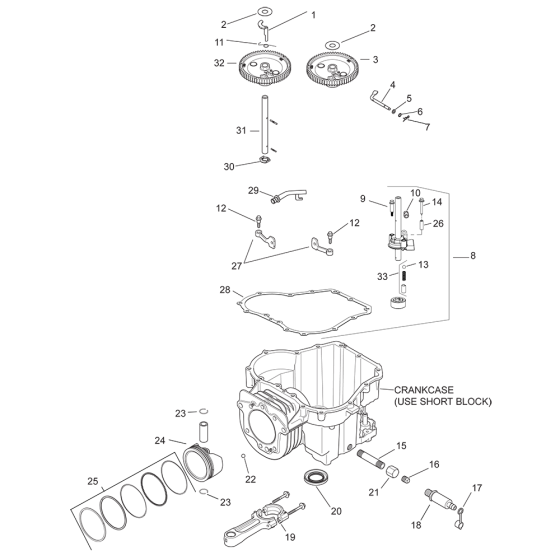 CrankCase for Kohler SV470 Engines