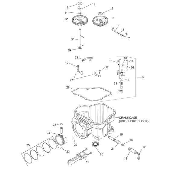 CrankCase for Kohler SV530 Engines