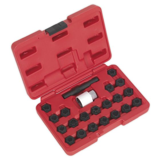 Locking Wheel Nut Key Set 22pc - Audi Sealey Part No. SX206