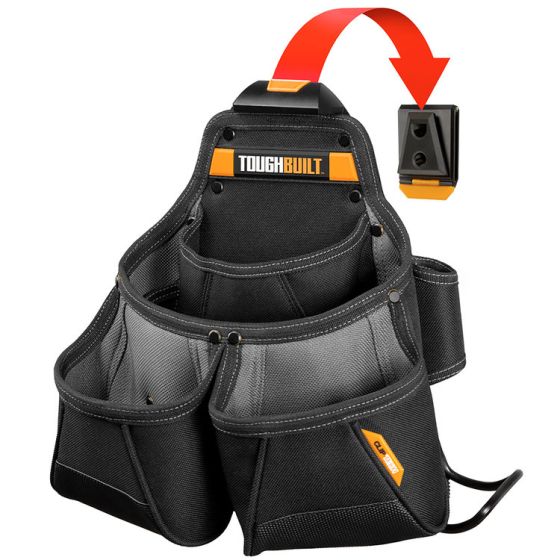 ToughBuilt Framer Pouch Clips on-off a tool belt c/w 9 pockets & loop