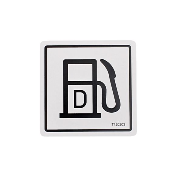 Decal Diesel Oil for Terex TA3, TA3S, TA3H Dumpers - OEM No. T120203