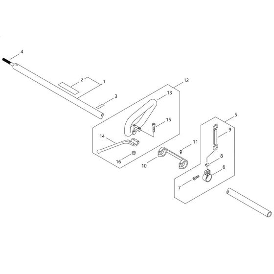 Pipe & Handle for Shindaiwa T251