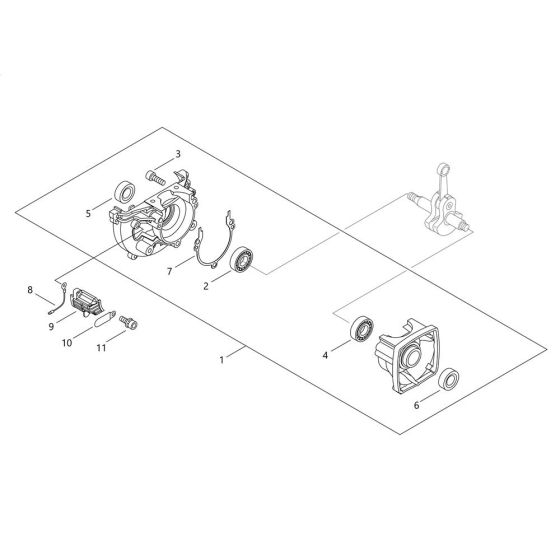 Crankcase for Shindaiwa T251
