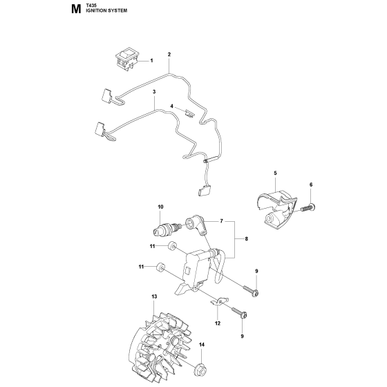 Ignition System Assembly For Husqvarna T435 Chainsaw 