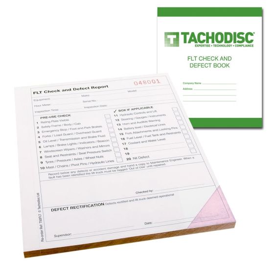 Tachodisc Book - Fork Lift Truck Daily Check and Defect Book - T50FLT