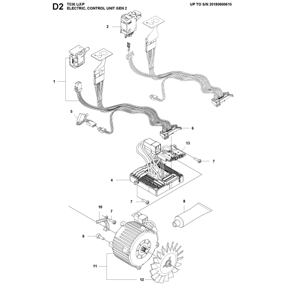 Electrical Assembly For Husqvarna T536LIXP Chainsaw 