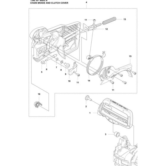 Chain Brake, Clutch Cover