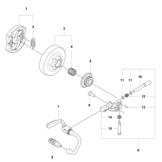 Clutch, Oil Pump for Husqvarna T540XP
