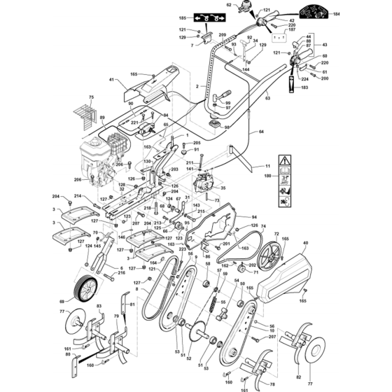 Product Complete Assembly for Husqvarna T560 Cultivator/Tiller