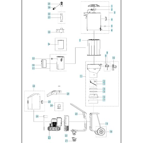 Husqvarna T7500 Assembly