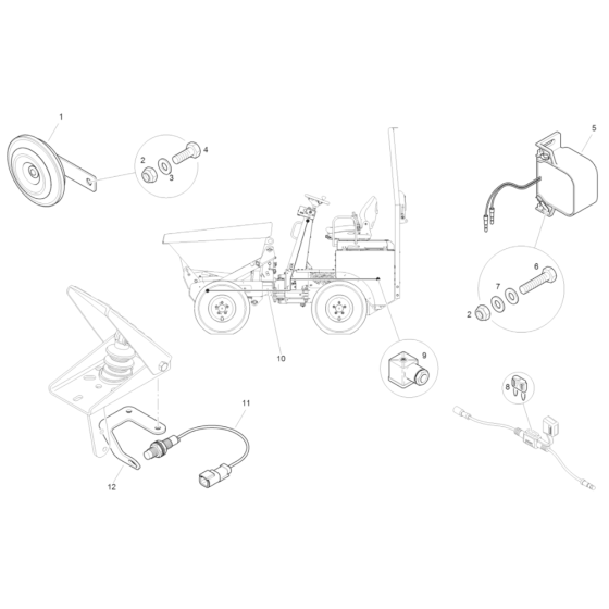 Electrics for Benford Terex Mecalac TA1EH Dumpers