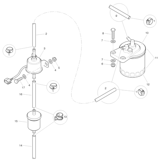 Fuel Filters for Benford Terex Mecalac TA3 Dumper