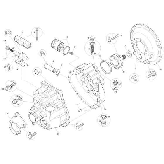 Gearbox External Components for Benford Terex Mecalac TA6 Dumper