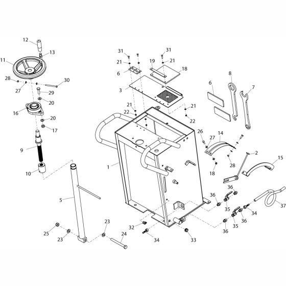 Tank Assembly for Altrad Belle Ranger 450 Floor Saw