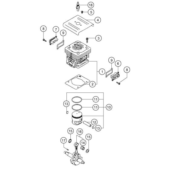 Cylinder & Crankshaft for TBL7800