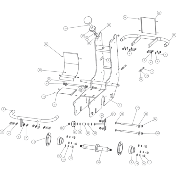 Chassis Assembly for Camon TC07 Turf Cutters