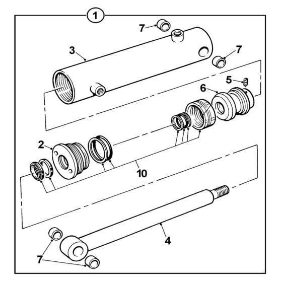 RAM Skip Tipping Assembly for Winget TD500 Dumpers