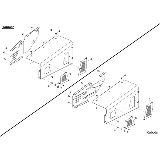 Side Guards Assembly for Belle TDX 650 A Vibrating Roller