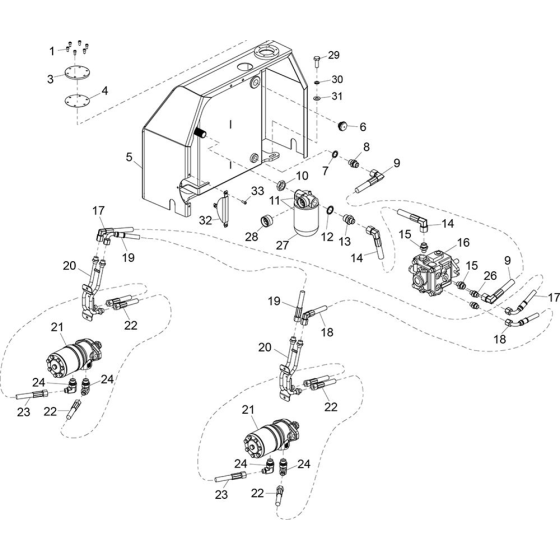 Hydraulic Assembly for Belle TDX 650 Twin Drum Roller Vibrating Roller