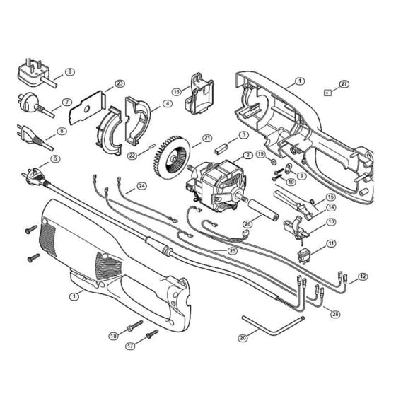 Electric Motor Assembly for Stihl/ Viking TE 1000  Electric Grass Trimmers