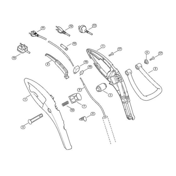 Handle Assembly  for Stihl/ Viking TE 310  Electric Grass Trimmers