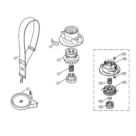 Trimmer Head Assembly  for Stihl/ Viking TE 600  Electric Grass Trimmers