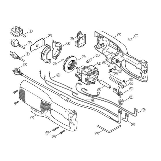 Electric Motor Assembly  for Stihl/ Viking TE 700  Electric Grass Trimmers