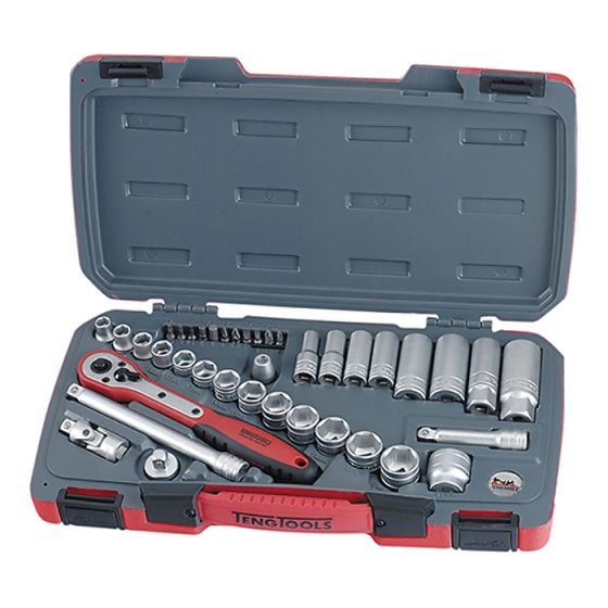 T3839 Socket Set of 39 Metric 3/8in Drive by Teng - T3839