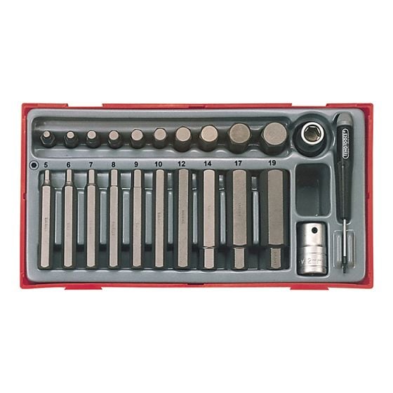 TTHEX23 23 Piece Metric Hex Bit Socket Set by Teng - TC22