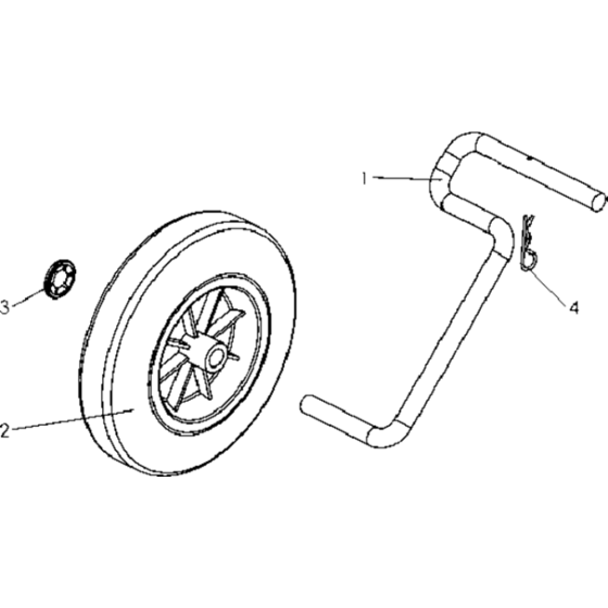 Wheel & Tires Assembly for Husqvarna TF 225 Cultivator/Tiller